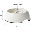 Show in main carousel: Frisco Melamine Slow Feed Dog & Cat Bowl with Gold Trim, Cream, 3 Cup slide 2 of 10