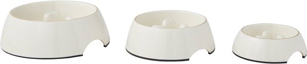 Show full view: Frisco Melamine Slow Feed Dog & Cat Bowl with Gold Trim, Cream, 3 Cup slide 7 of 10