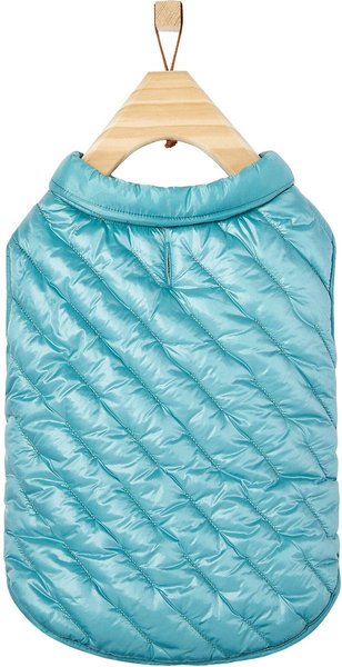Show full view: Frisco Lightweight Packable Insulated Dog & Cat Quilted Puffer Coat, Ocean Teal, Small slide 4 of 8