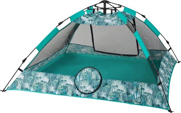 Show full view: Frisco Mesh Outdoor Pop-up Cat Playpen Tent & Tunnel, Leaf, 71-in L x 39-in H slide 4 of 9