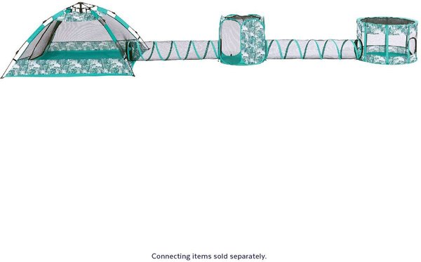 Show full view: Frisco Mesh Outdoor Pop-up Cat Playpen Tent & Tunnel, Leaf, 71-in L x 39-in H slide 6 of 9