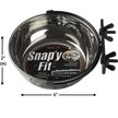 Show in main carousel: MidWest Stainless Steel Snap'y Fit Dog Kennel Bowl, 2.5-cup slide 6 of 7