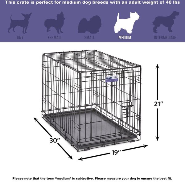 Show full view: MidWest iCrate Fold & Carry Single Door Collapsible Wire Dog Crate, 30-in slide 8 of 10