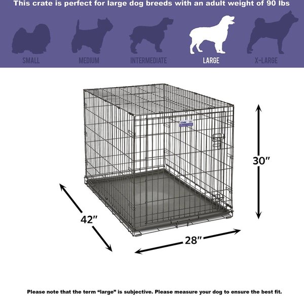 Show full view: MidWest iCrate Fold & Carry Single Door Collapsible Wire Dog Crate, 42-in slide 8 of 10