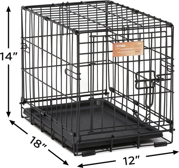 Show full view: MidWest iCrate Fold & Carry Single Door Collapsible Wire Dog Crate, 18-in slide 9 of 10