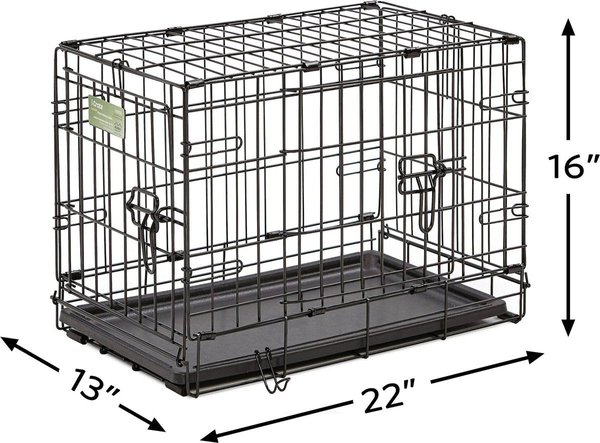 Show full view: MidWest iCrate Fold & Carry Double Door Collapsible Wire Dog Crate, 22-in slide 9 of 10