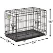 Show in main carousel: MidWest iCrate Fold & Carry Double Door Collapsible Wire Dog Crate, 22-in slide 9 of 10