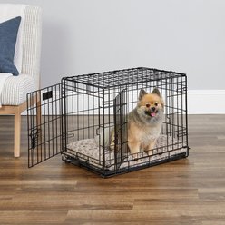 MidWest iCrate Fold & Carry Double Door Collapsible Wire Dog Crate, 24-in