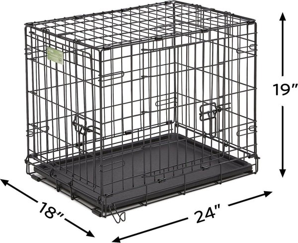 Show full view: MidWest iCrate Fold & Carry Double Door Collapsible Wire Dog Crate, 24-in slide 9 of 10