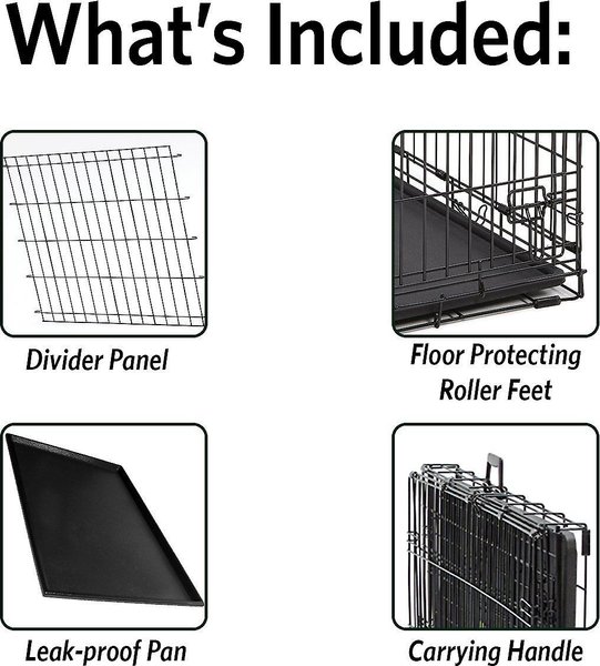 Show full view: MidWest iCrate Fold & Carry Double Door Collapsible Wire Dog Crate, 30-in slide 8 of 10