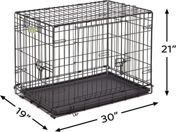 Show full view: MidWest iCrate Fold & Carry Double Door Collapsible Wire Dog Crate, 30-in slide 9 of 10