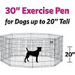 Show in main carousel: MidWest Wire Dog Exercise Pen with Step-Thru Door, Black E-Coat, 30-in slide 2 of 10
