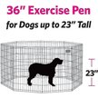 Show in main carousel: MidWest Wire Dog Exercise Pen with Step-Thru Door, Black E-Coat, 36-in slide 2 of 10