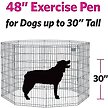 Show in main carousel: MidWest Wire Dog Exercise Pen with Step-Thru Door, Black E-Coat, 48-in slide 2 of 10