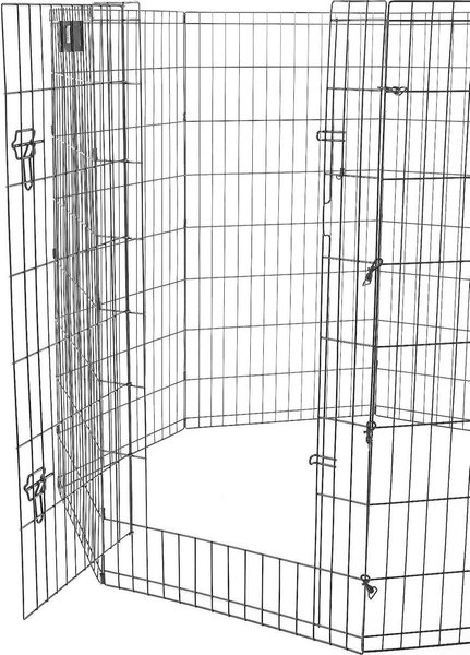 Show full view: MidWest Wire Dog Exercise Pen with Step-Thru Door, Black E-Coat, 48-in slide 8 of 10