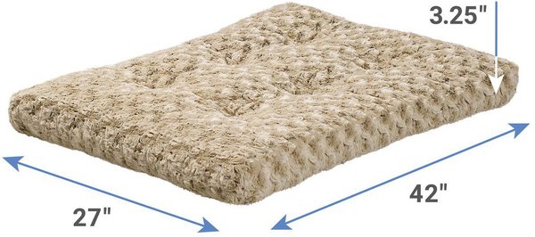 Show full view: MidWest Quiet Time Ombre Swirl Dog Crate Mat, Taupe, 42-in slide 7 of 8