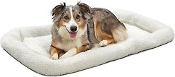 MidWest Quiet Time Fleece Dog Crate Mat, Natural, 42-in