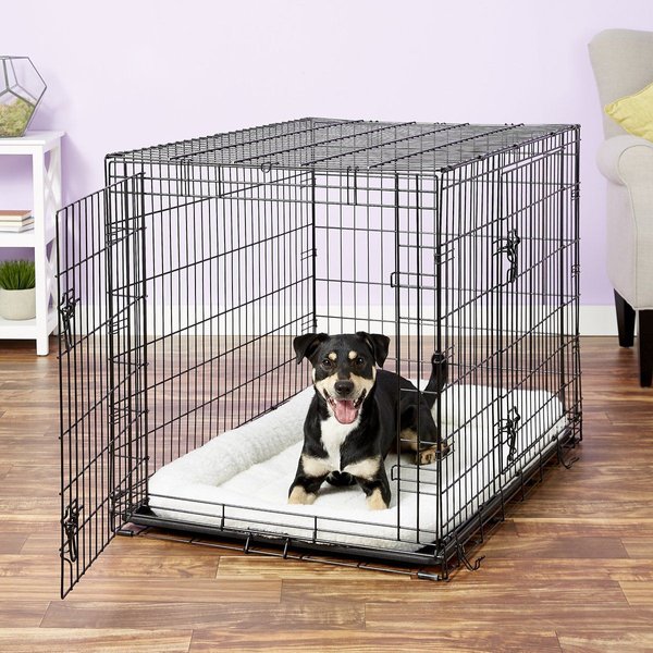 Show full view: MidWest Quiet Time Fleece Dog Crate Mat, Natural, 42-in slide 3 of 8