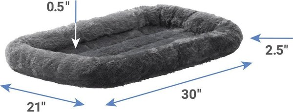 Show full view: MidWest Quiet Time Fleece Dog Crate Mat, Gray, 30-in slide 4 of 8