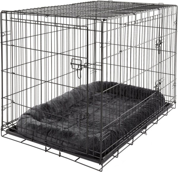 Show full view: MidWest Quiet Time Fleece Dog Crate Mat, Gray, 42-in slide 7 of 8