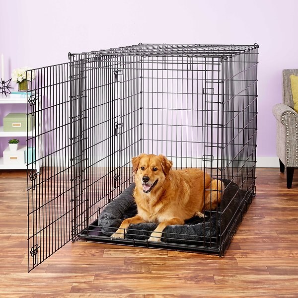 Show full view: MidWest Quiet Time Fleece Dog Crate Mat, Gray, 48-in slide 3 of 8
