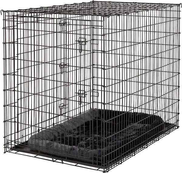 Show full view: MidWest Quiet Time Fleece Dog Crate Mat, Gray, 48-in slide 7 of 8