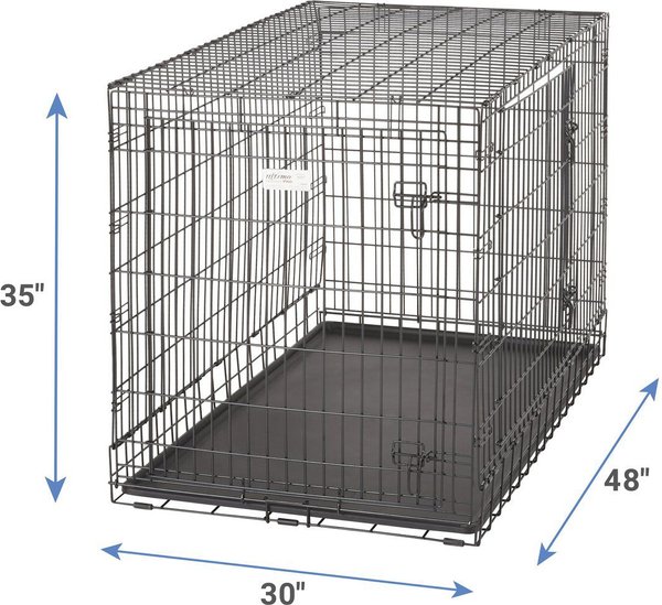 Show full view: MidWest Ultima Pro Double Door Collapsible Wire Dog Crate, 48-in slide 3 of 7