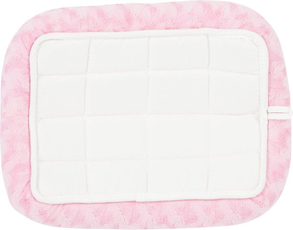 Show full view: MidWest Quiet Time Fashion Plush Bolster Dog Crate Mat, Pink, 24-in slide 5 of 7