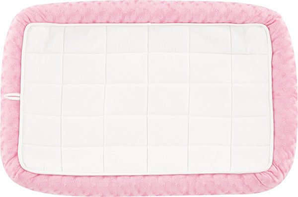 Show full view: MidWest Quiet Time Fashion Plush Bolster Dog Crate Mat, Pink, 36-in slide 5 of 7