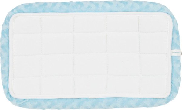 Show full view: MidWest Quiet Time Fashion Plush Bolster Dog Crate Mat, Powder Blue, 24-in slide 5 of 6