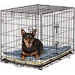 Show in main carousel: MidWest Quiet Time Fleece Reversible Dog Crate Mat, Blue Paw Print, 36-in slide 2 of 7