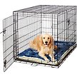 Show in main carousel: MidWest Quiet Time Fleece Reversible Dog Crate Mat, Blue Paw Print, 54-in slide 2 of 7