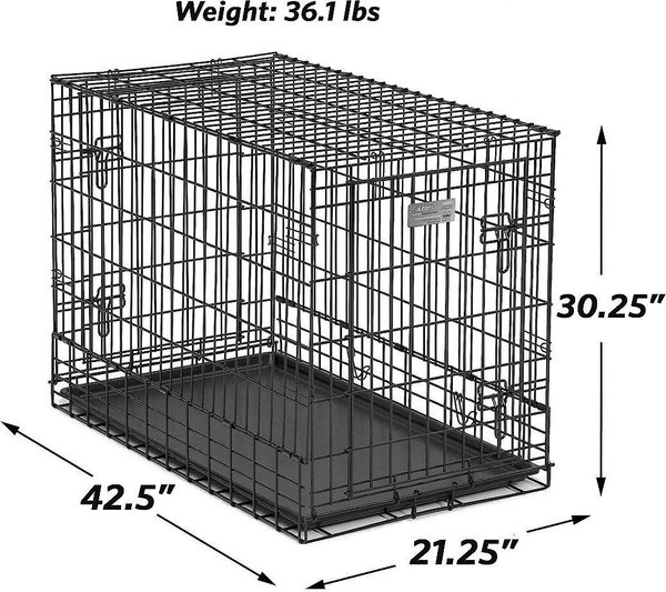 Show full view: MidWest Solutions Series Side by Side Double Door Collapsible SUV Dog Crate, 42-in slide 6 of 7