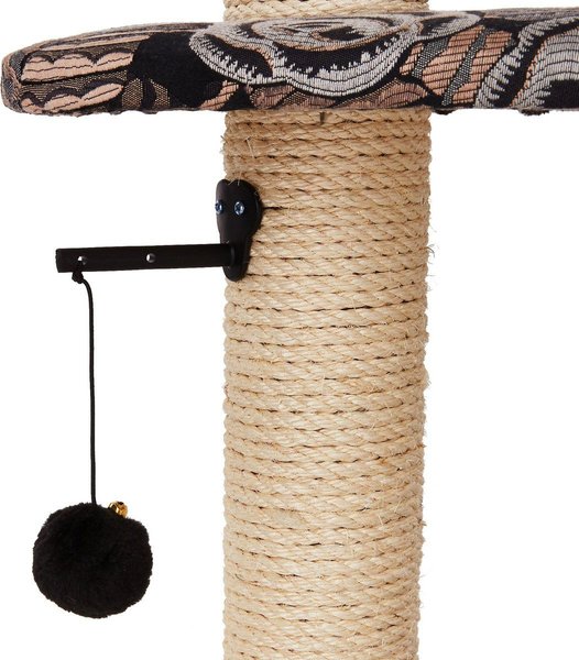 Show full view: MidWest Feline Nuvo Tower 50.5-in Faux Fur Cat Tree & Condo, Black Floral slide 4 of 9