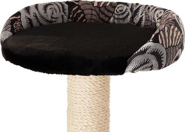 Show full view: MidWest Feline Nuvo Tower 50.5-in Faux Fur Cat Tree & Condo, Black Floral slide 6 of 9