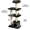 Show in main carousel: MidWest Feline Nuvo Tower 50.5-in Faux Fur Cat Tree & Condo, Black Floral slide 7 of 9