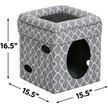 Show in main carousel: MidWest Curious Cube Cat Condo, Geometric Gray slide 2 of 7