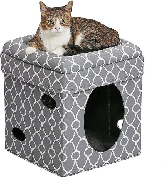 Show full view: MidWest Curious Cube Cat Condo, Geometric Gray slide 6 of 7
