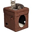 Show in main carousel: MidWest Curious Cube Cat Condo, Brown Suede slide 5 of 7