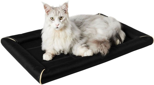 Show full view: MidWest Ultra Durable Bolster Cat & Dog Bed, Black, 30-in slide 3 of 5