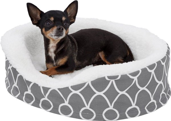 Show full view: MidWest QuietTime Defender Orthopedic Bolster Cat & Dog Bed with Removable Cover, Gray, 17-in slide 4 of 9