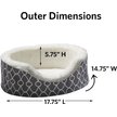 Show in main carousel: MidWest QuietTime Defender Orthopedic Bolster Cat & Dog Bed with Removable Cover, Gray, 17-in slide 5 of 9