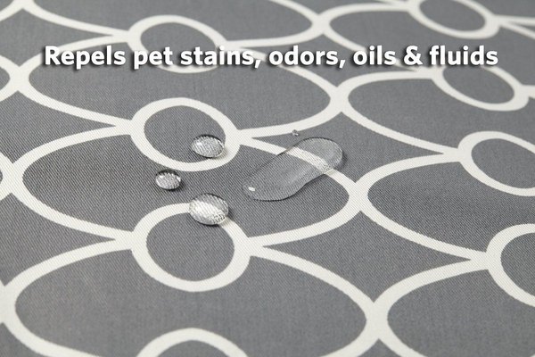 Show full view: MidWest QuietTime Defender Orthopedic Bolster Cat & Dog Bed with Removable Cover, Gray, 35-in slide 6 of 9