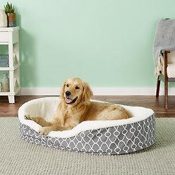 MidWest QuietTime Defender Orthopedic Bolster Cat & Dog Bed with Removable Cover, Gray, 41-in