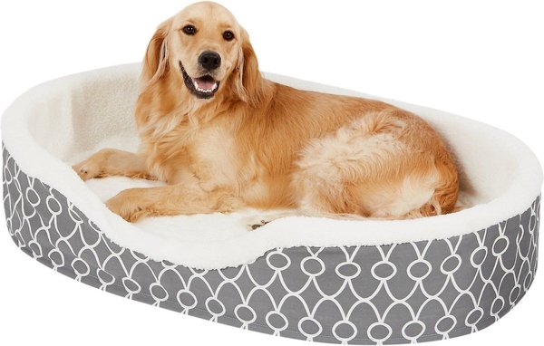 Show full view: MidWest QuietTime Defender Orthopedic Bolster Cat & Dog Bed with Removable Cover, Gray, 41-in slide 4 of 9