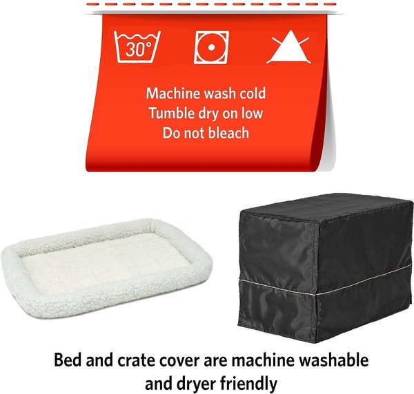 Show full view: MidWest iCrate Double Door Collapsible Wire Dog Crate Kit, Black, 22-in slide 8 of 9