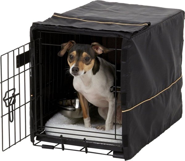 Show full view: MidWest iCrate Double Door Collapsible Wire Dog Crate Kit, Black, 24-in slide 4 of 9