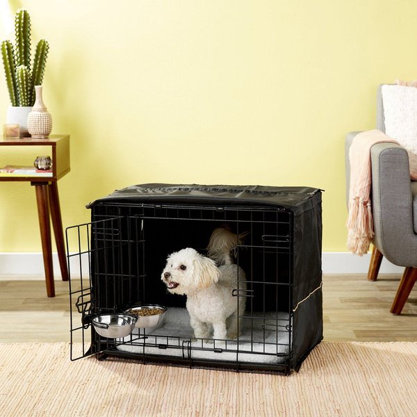 Show full view: MidWest iCrate Double Door Collapsible Wire Dog Crate Kit, Black, 24-in slide 5 of 9