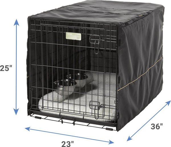 Show full view: MidWest iCrate Double Door Collapsible Wire Dog Crate Kit, Black, 36-in slide 3 of 9
