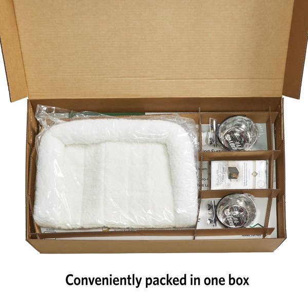 Show full view: MidWest iCrate Double Door Collapsible Wire Dog Crate Kit, Black, 36-in slide 7 of 9